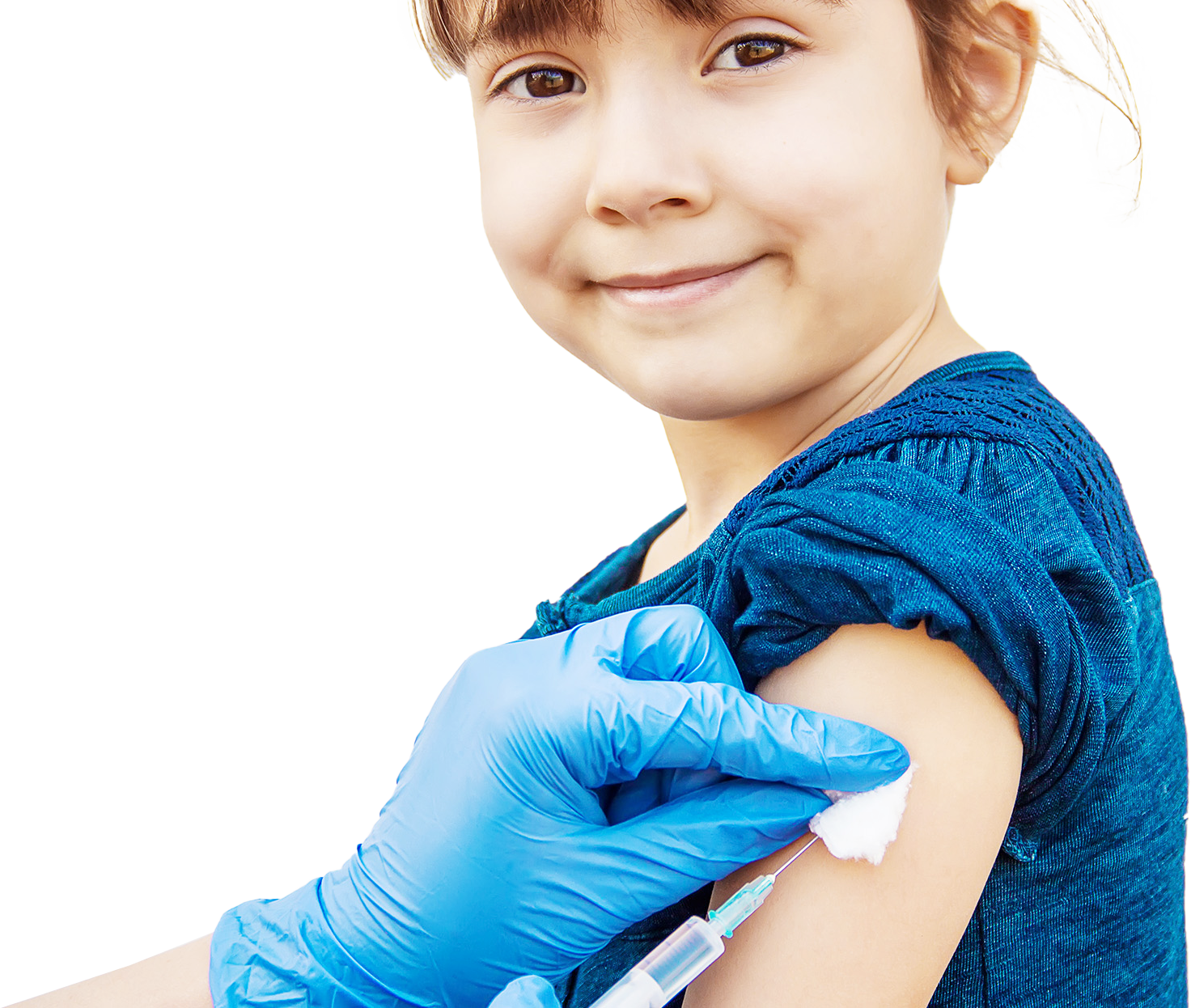 girl getting a vaccine shot